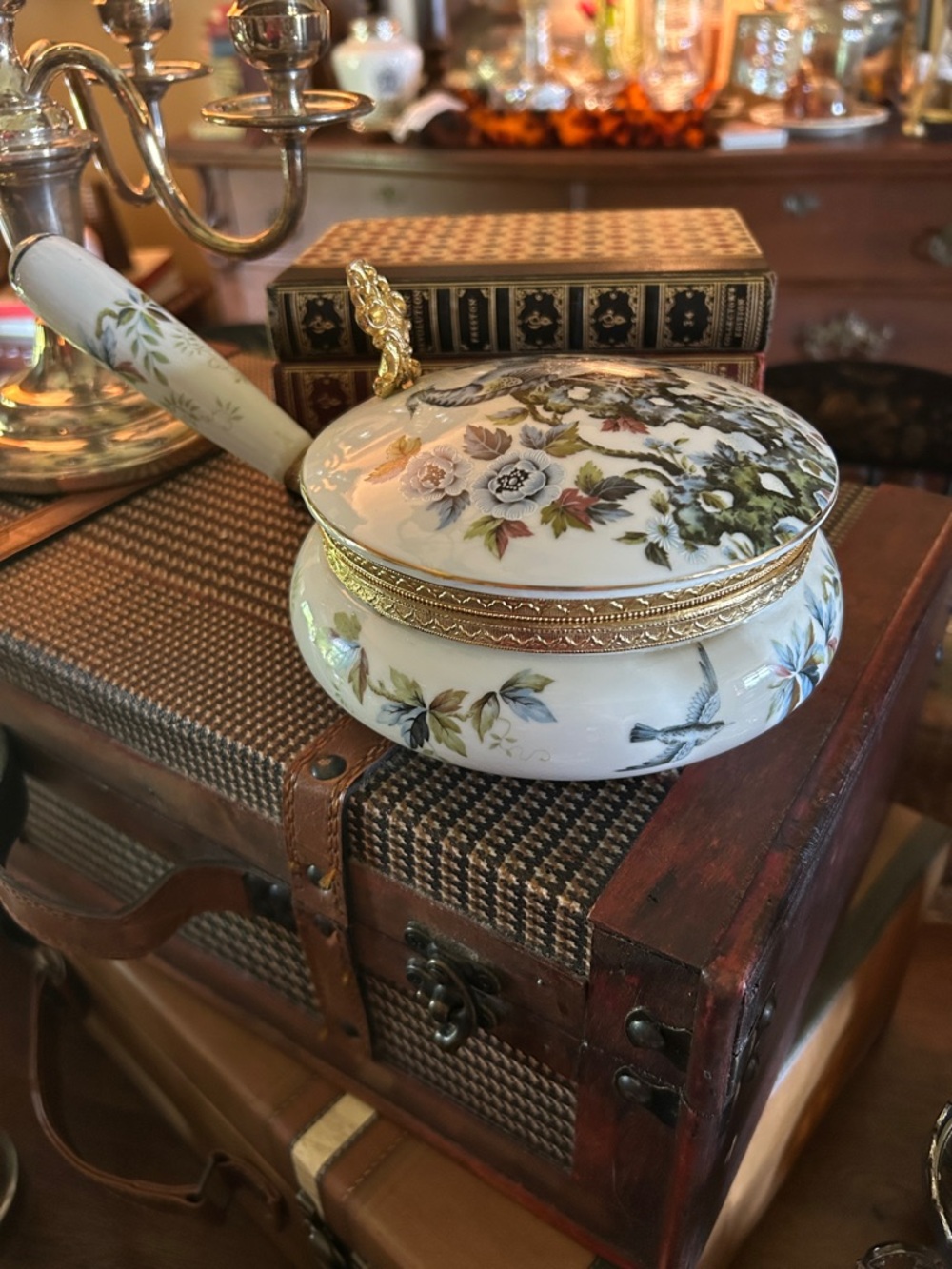 Vintage Chinoiserie Porcelain Silent Butler - Picture 7 of 7